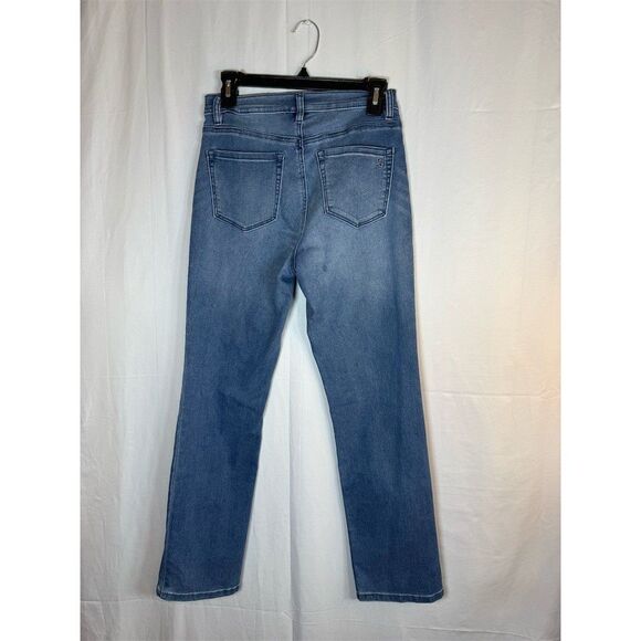 DG2 by Diane Gilman Jeans Womens Size 2 Blue Medium Wash Straight Mid Rise - Picture 7 of 9